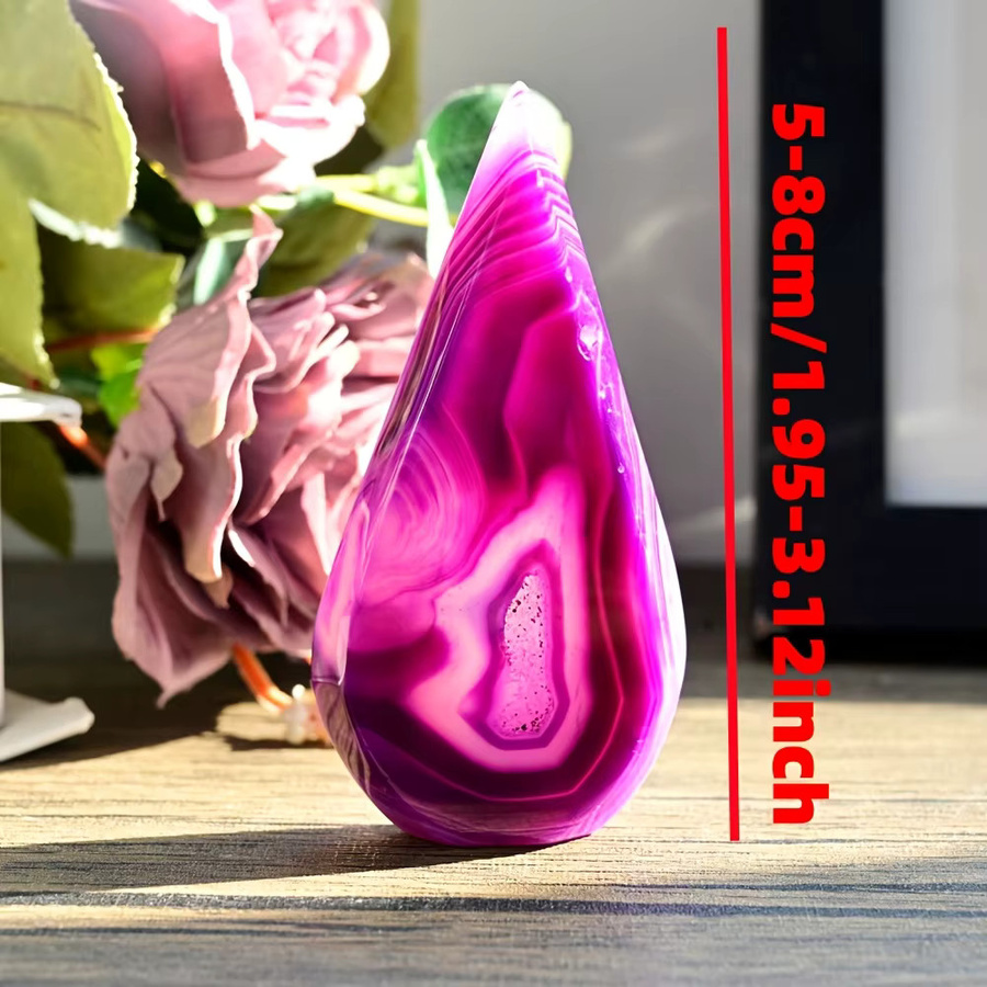 CrystalHola Achat Tropfen in Lila als böhmische Heimdekoration aus Stein - Bild 3