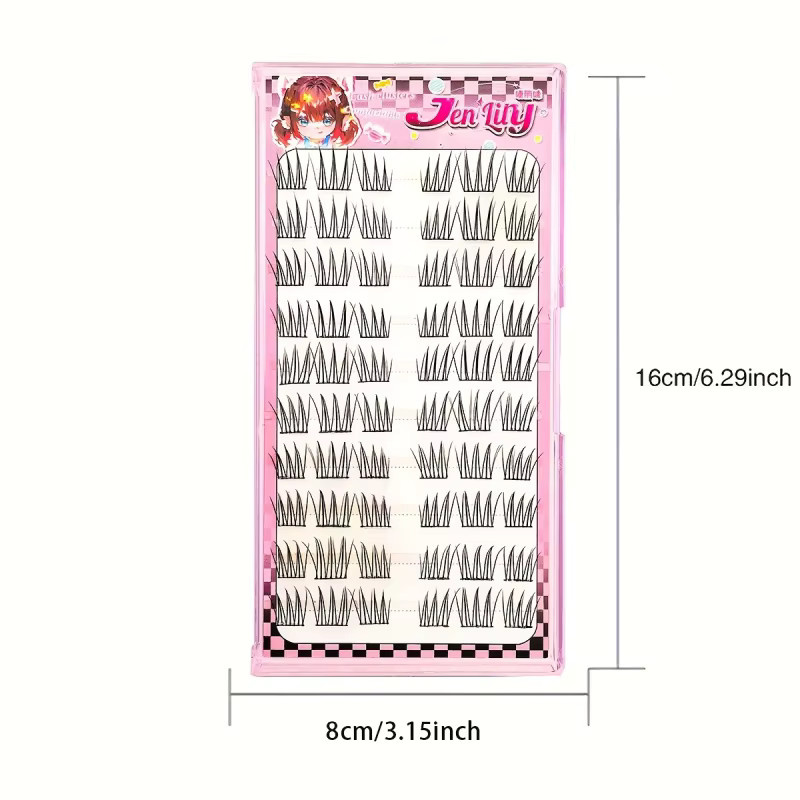 ACE Künstliche Wimpern, 60 Cluster, Black, Unisex - Bild 2