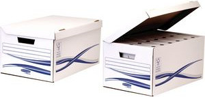 Fellowes BANKERS BOX Basic Archiv-Klappdeckelbox Maxi, blau, für A4, aus recyceltem Karton, FSC-zertifiziert - Bild 1