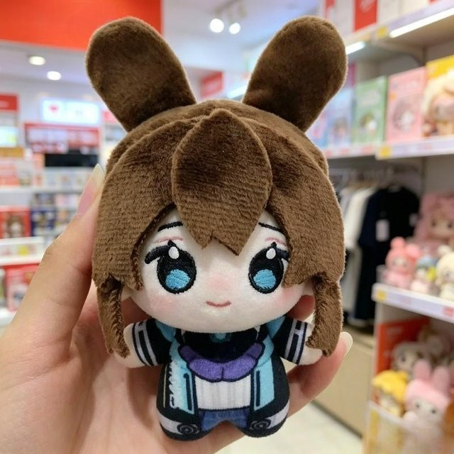 Arknights Amiya Plüschtier, Mini Baumwollpuppe Schlüsselanhänger, 10cm - Bild 1