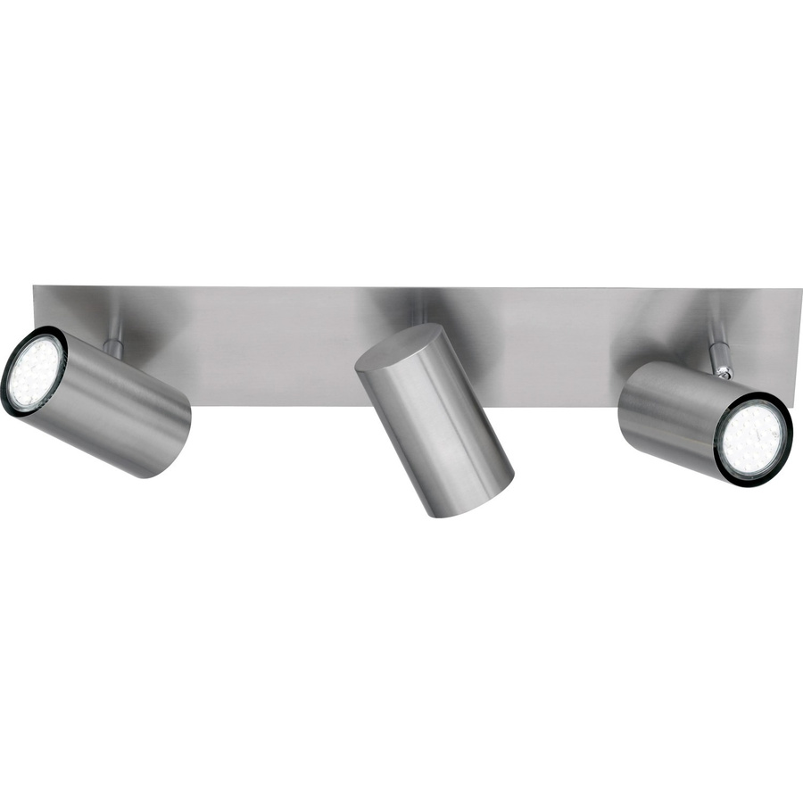 Trio 3er Deckenstrahler Nickel Matt mit verstellbaren Spots für GU10 Leuchtmittel - Bild 2