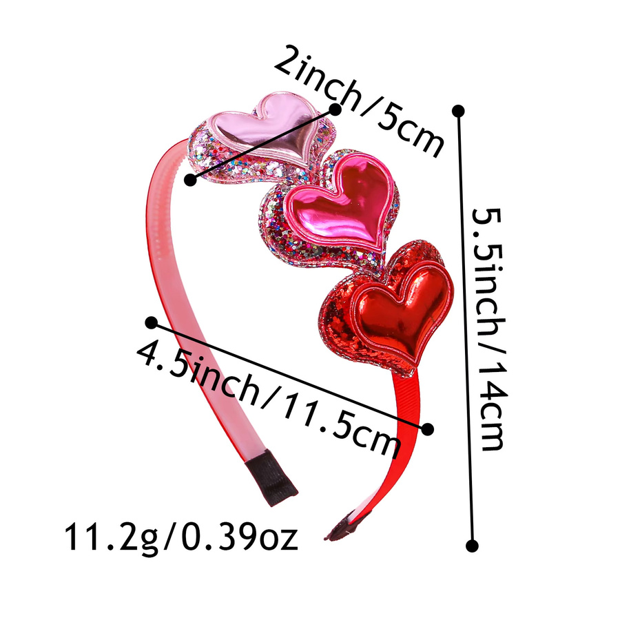 Stirnband, Glitzer-Herz, Kinder - Bild 2