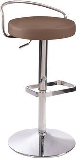 Mayer Sitzmöbel Barhocker 1201, höhenverstellbar, Mikrofaser, braun, Breite: 48 cm - Bild 1