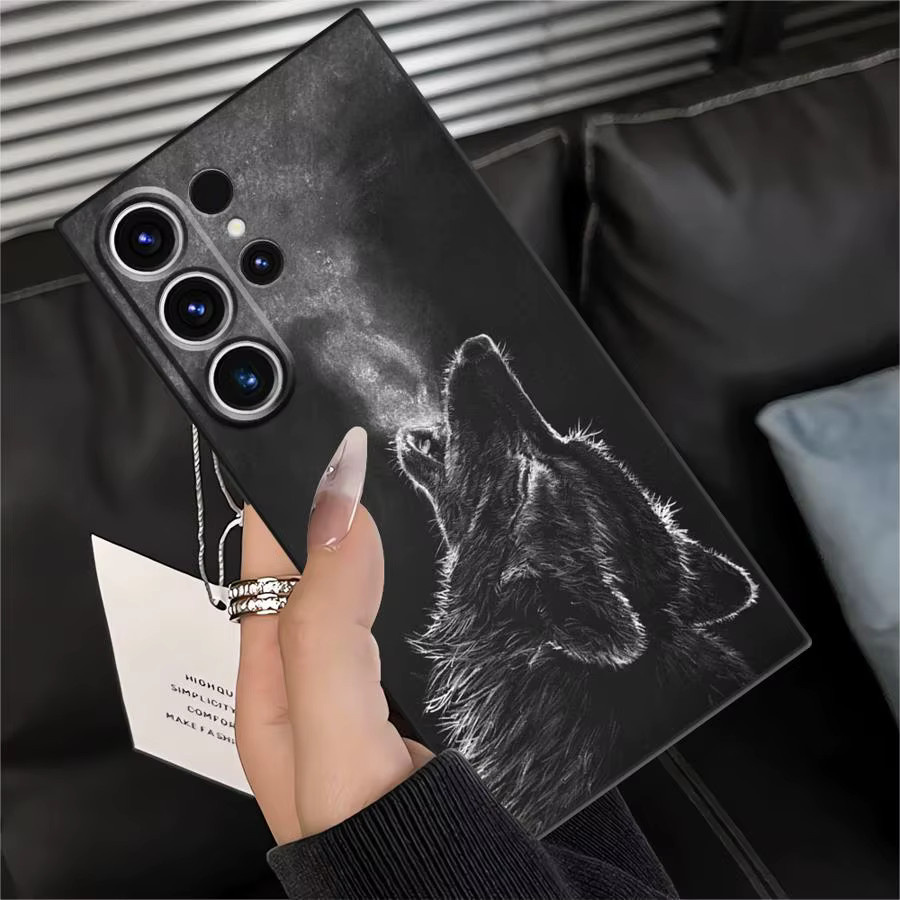 Handyhülle mit Cooler Wolf Löwen Motiv für Samsung Galaxy S26 Ultra S25 S24 S23 S21 FE S20 Ultra S10 S9 Note 20 Multicolor - Bild 2