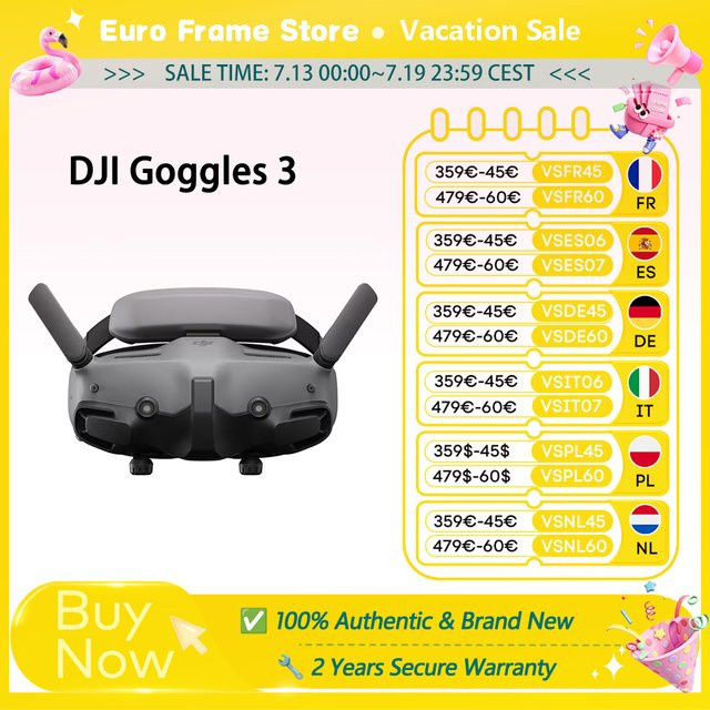 DJI Goggles 3 FPV-Brille mit Micro-OLED-Bildschirmen und O4 HD-Videoübertragung - Bild 1