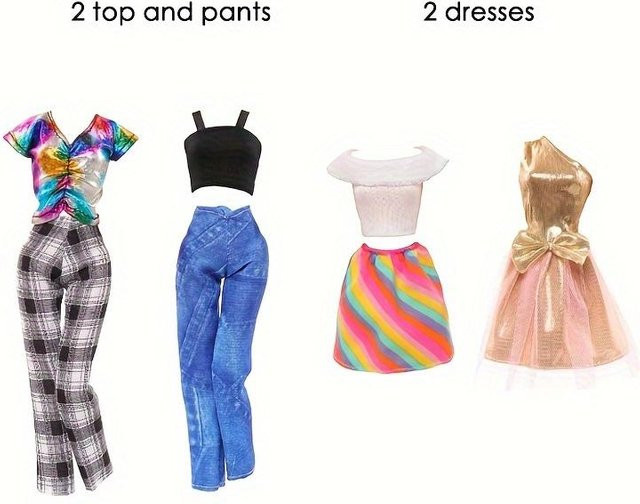 Discover Intime Modische Stilvolle Kleidung für 11,5 Zoll Mädchenpuppen, Zubehör, 4-teiliges Set, ab 3 Jahren - Bild 1