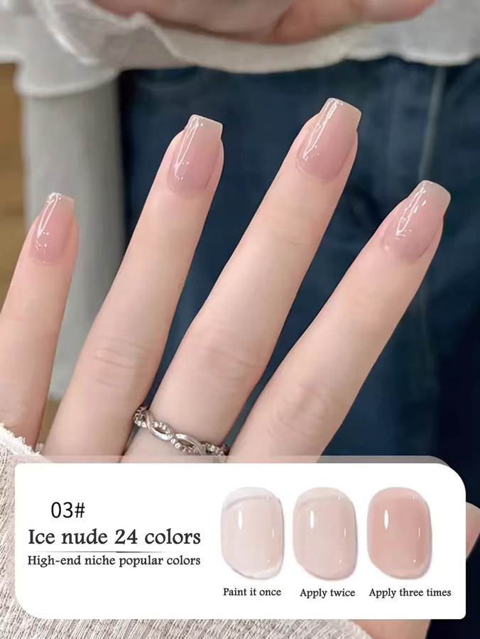MISS MIANEL Gel-Nagellack, Rosa Nude, Glänzend, 12 ml - Bild 3
