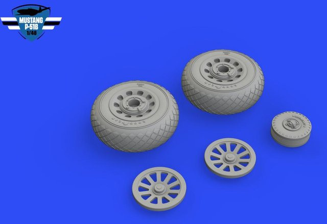 Eduard P-51B/C - Wheels diamond tread - Bild 1