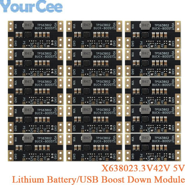 XL63802 Lithium-Batterie USB Spannungsregler Step Up Down Power Modul TPS63802 Boost Buck Board in Schwarz - Bild 1