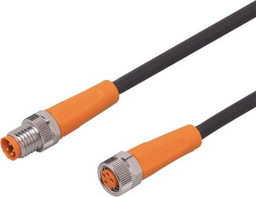 ifm electronic EVC310 Verbindungsleitung mit Stecker und Buchse, gerade, orange, Polzahl: 4, Länge: 0,3 m - Bild 1