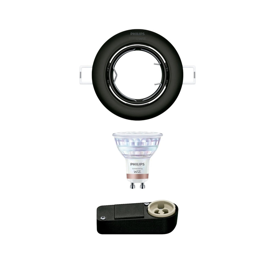 Philips Smart LED Einbauspot GU10 RGB, Schwarz, B: 9 cm, H: 7,2 cm, dimmbar - Bild 2