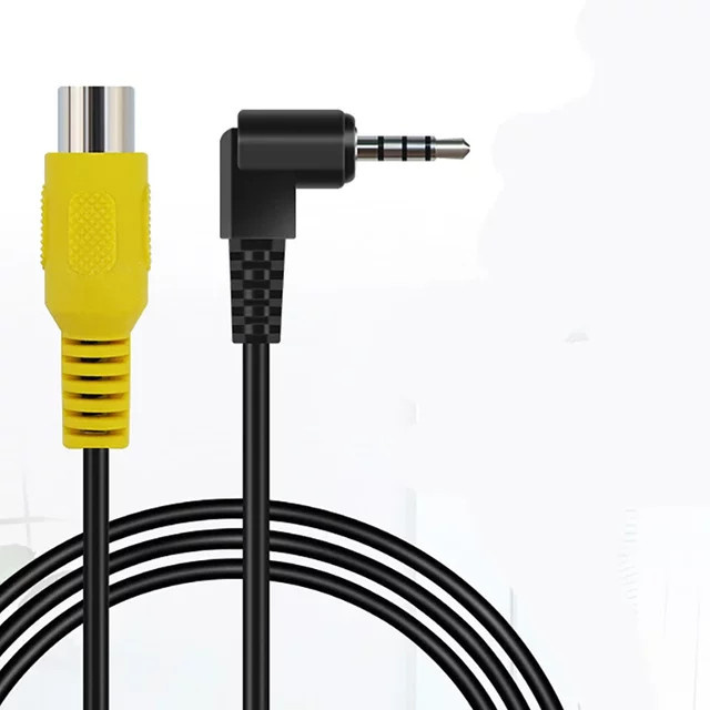 AV In Video Adapter Kabel von QXNY mit 3,5mm Klinkenstecker auf Cinch-Buchse für GPS und Rückfahrkamera - Bild 1