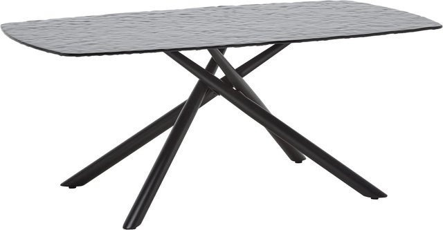 Mömax Couchtisch Blacky Schwarz mit Glasplatte und Metallgestell, B/T/H: 110 x 60 x 45 cm - Bild 1