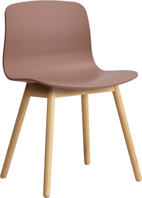 HAY About A Chair AAC 12 Designstuhl aus Polypropylen in Rot mit Eichengestell - Bild 1
