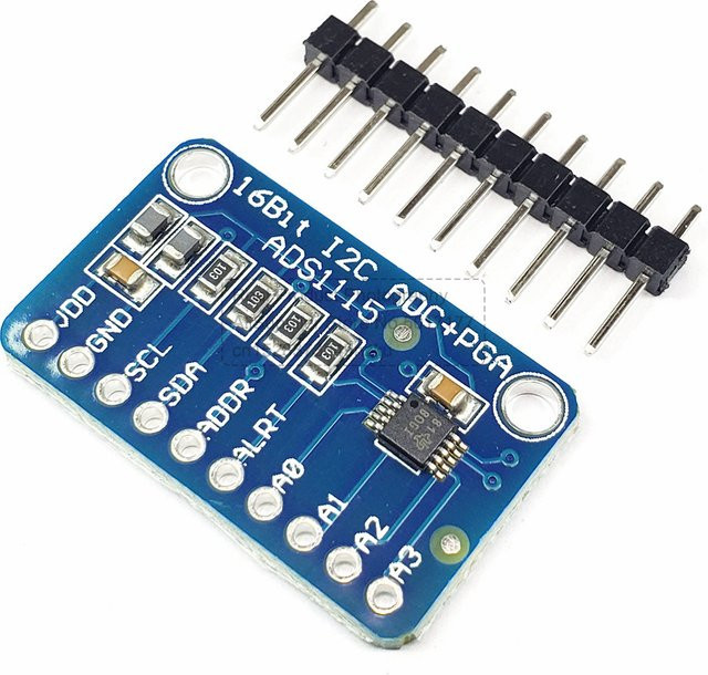 ADS1115 Modul ADC Entwicklungsboard Analog-Digital-Konverter 16 Bit I2C 4 Kanal mit Pro Gain Verstärker in Blau - Bild 1