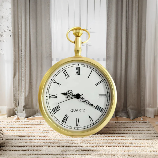 Wecin Taschenuhr Halskette Anhänger, Quarz, Bronze, Unisex - Bild 1