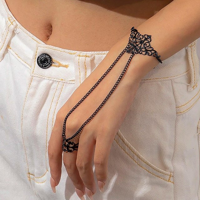 LChome Armband, Messing, Schwarz, Damen, Gothic - Bild 1