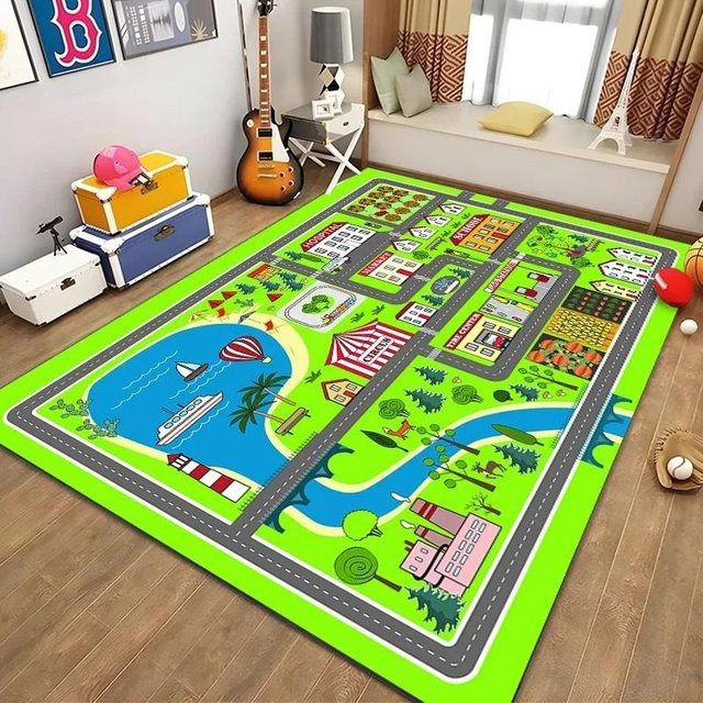 Lodestar Kinderteppich Stadtleben mit Straßenverkehrssystem, bunt, B/T: 60 x 40 cm - Bild 1