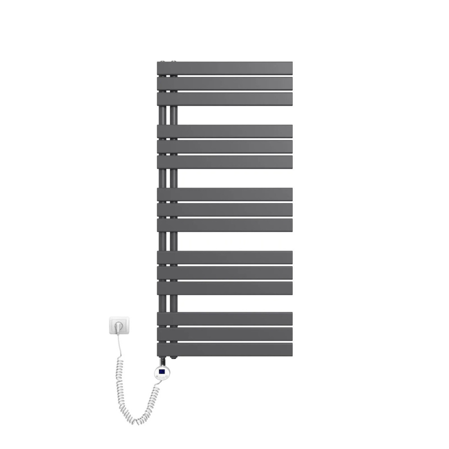 Emke Elektrischer Badheizkörper mit Thermostat und Timer als Handtuchwärmer, 800W, Anthrazit, Höhe: 132 cm, Breite: 60 cm - Bild 2