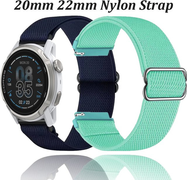Uhrenarmband Nylon, Schwarz, Unisex, 20mm 22mm - Bild 1