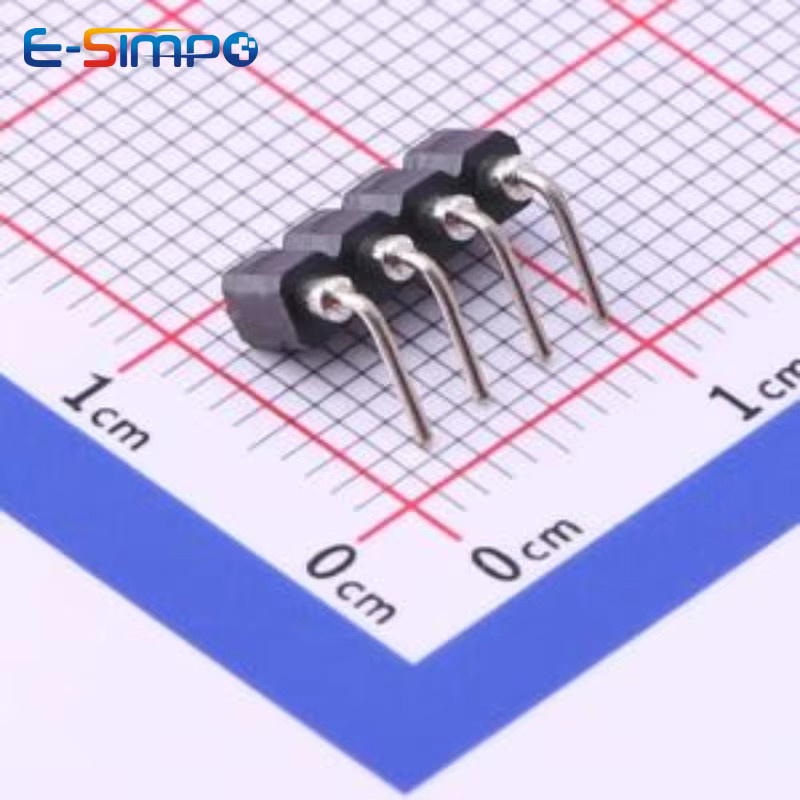 E-SIMPO PCB IC Buchsenleiste mit Zinnpins, 2,54mm Rundloch Rechtwinklig Einreihig, Schwarz - Bild 6