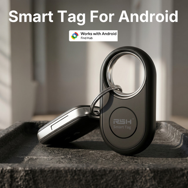 Android Smart Tag Tracker in Schwarz für Google Find My Device App zur Verlustprävention für Pixel und Motorola - Bild 1