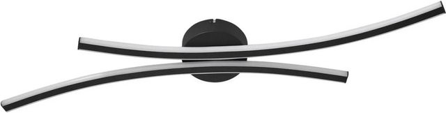 Lindby LED Deckenleuchte Ravion Modern in Schwarz aus Aluminium, 1-flammig - Bild 1
