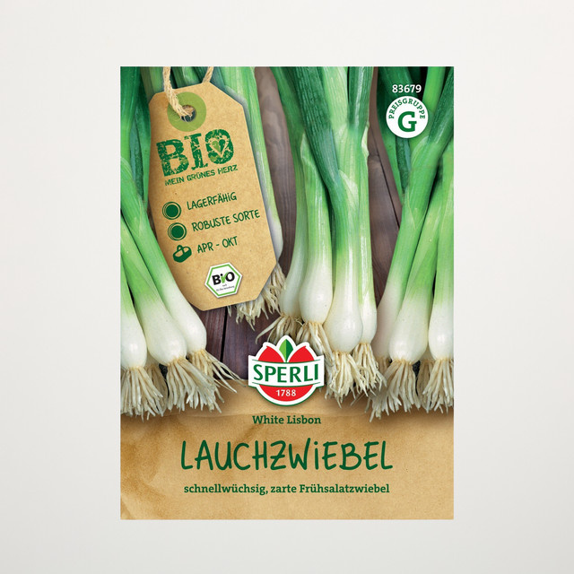 Sperli Lauchzwiebel White Lisbon Bio Gemüsesamen - Bild 1