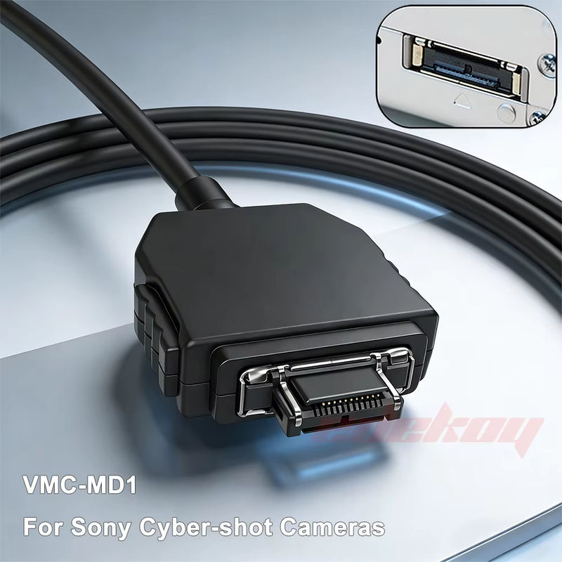 Sony USB-Kabel VMC-MD1 in Schwarz für Cyber-shot DSC-P100, P200, G1, M2, F88, T2, T30, T100, TX1, N2, H9, H10, W35, W70, W100, W150 Kameras - Bild 2