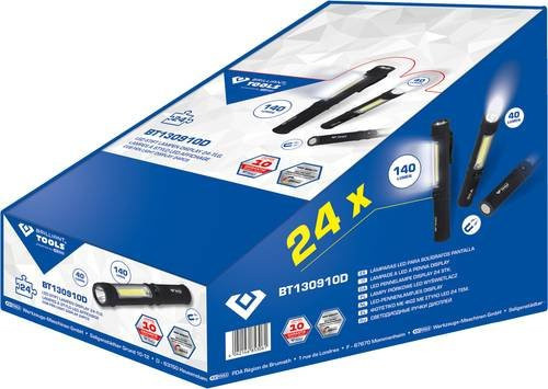 Brilliant Tools BT130910D LED-Stablampe in Schwarz, batteriebetrieben mit 140 lm und Clip - Bild 1