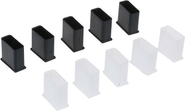 10er Set USB-A Staubschutz Kappen aus Kunststoff in Weiß - Bild 1