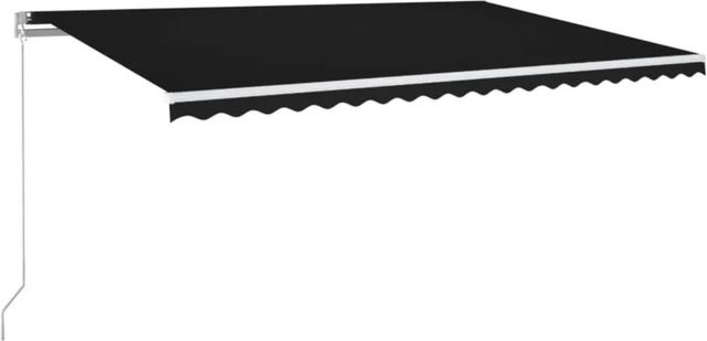 vidaXL Markise manuell einziehbar mit LED in Anthrazit, B x H: 500 x 350 cm - Bild 1