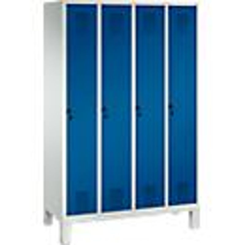 C+P Garderobenschrank Evolo aus Stahl mit Enzianblauer Front und lichtgrauem Korpus, H x B x T: 185 x 119 x 50 cm - Bild 2