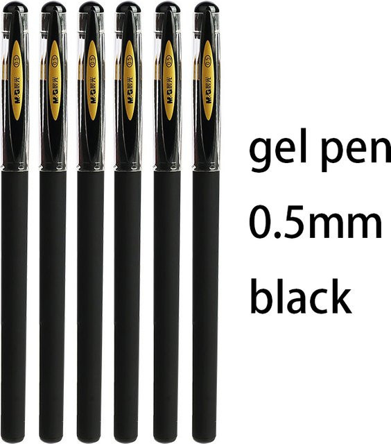 M&G Black Gold Series Gelstift mit 0,5 mm Mine in Schwarz und Gold, nachfüllbar - Bild 1