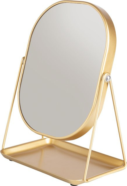 CIEN BEAUTY Kosmetikspiegel Tischmodell in Gold, Oval, B: 22,5 cm, T: 18,0 cm, H: 18,0 cm - Bild 1