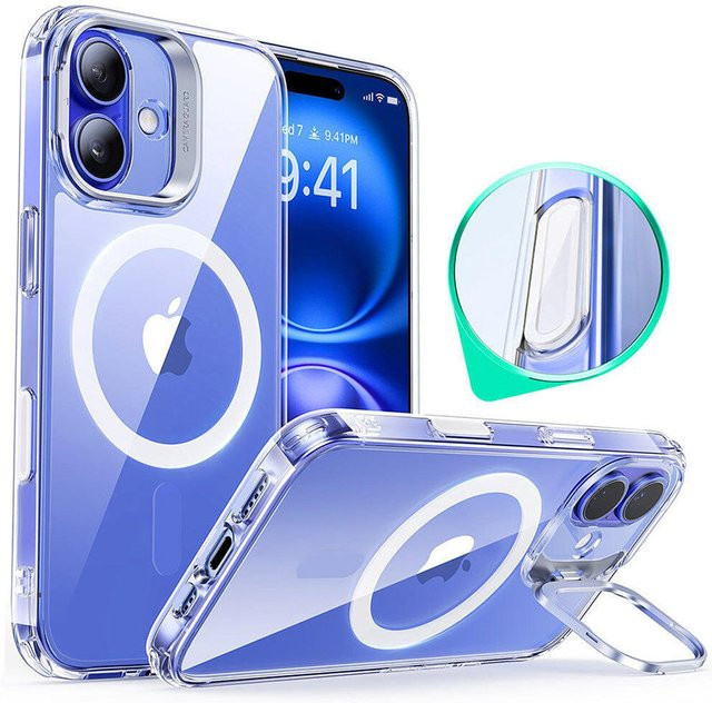 ESR Classic Hybrid Kickstand Slide MagSafe Schutzhülle für Apple iPhone 16 Plus, Transparent - Bild 1