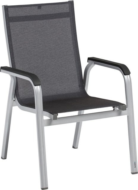Kettler Stapelsessel Basic+ Premium Anthrazit 4er Set mit Armlehnen B/T/H: 65,5 x 69,5 x 99 cm - Bild 1