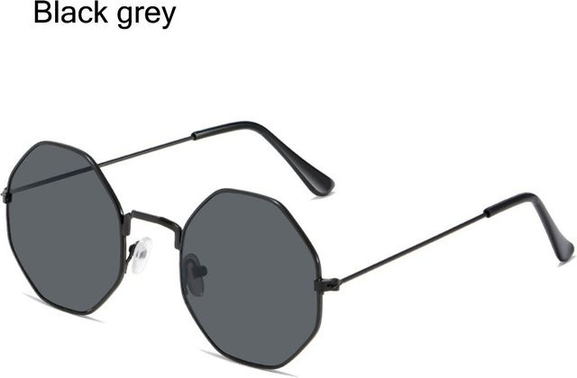 Dote Sonnenbrille, achteckig, randlos, Metall, Unisex, black - Bild 1