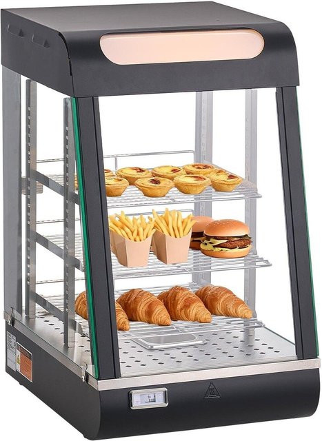 Buying Solutions, MB Gewerblicher 3-stöckiger Speisenwärmer mit LED-Licht und Dampfheizung, Schwarz, 57 l - Bild 1