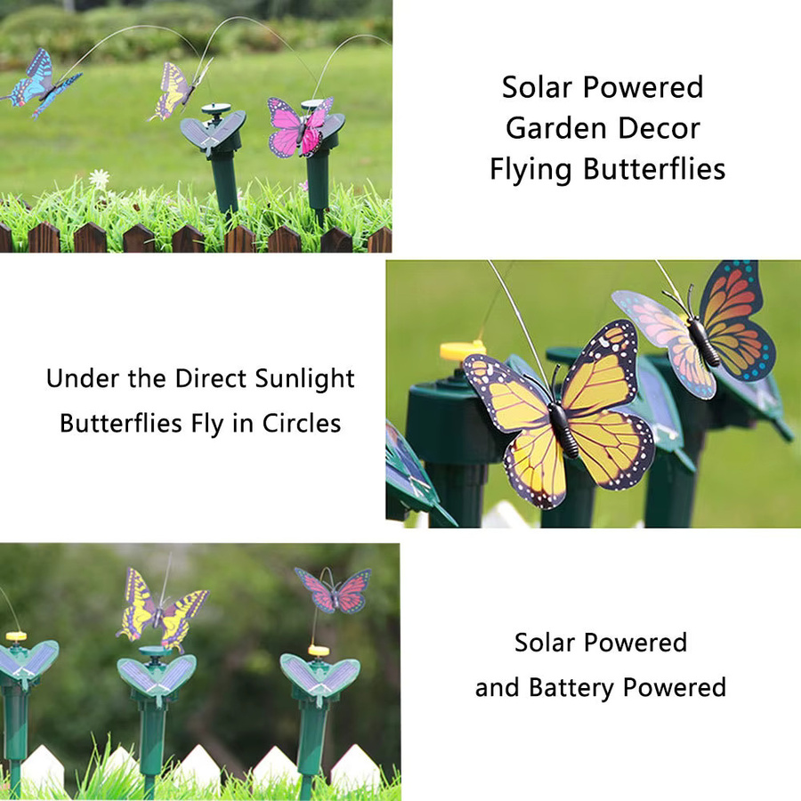 TOP-MAX Solar Garten Schmetterling bunte flatternde Ornamente wasserdicht - Bild 2