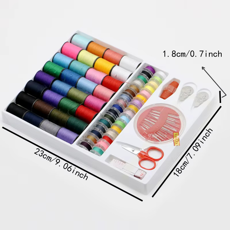 71-teiliges Nähset aus Kunststoff in Multicolour mit Nähgarn, Nähnadeln und Nähwerkzeugen für DIY-Projekte - Bild 2