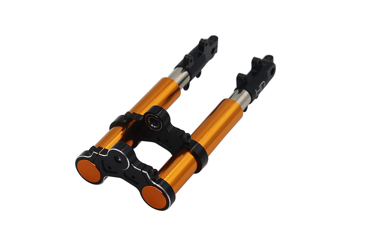 Hot Racing Aluminium Ölgefüllte Stoßdämpfer, CNC-Dämpfer, Orange - Bild 2