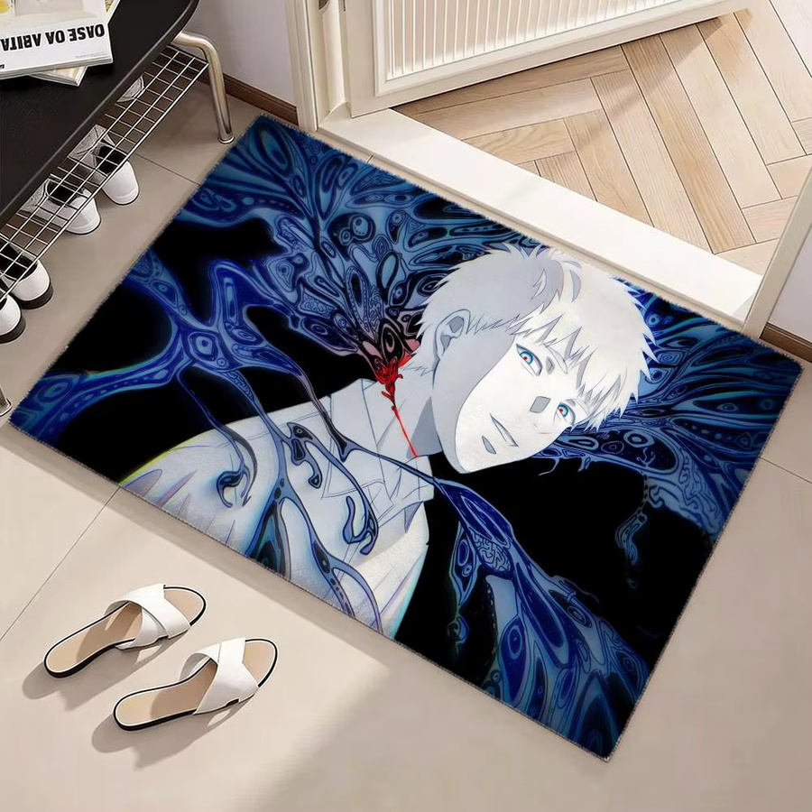 Anime Hikaru ga Shinda Natsu Rutschfeste Bodenmatte aus Flanell in Schwarz und Blau für dein Wohnzimmer - Bild 2
