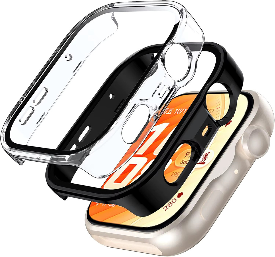 Huawei Watch Fit 5 Pro Zubehör, PC-Hülle, Gehärtetes Glas, Schwarz - Bild 4
