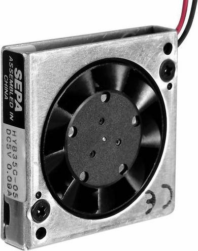 SEPA Axiallüfter HYB35C05A Schwarz, 5 V/DC, 1.6 m³/h, B/T/H: 35 x 35 x 7.5 mm - Bild 1