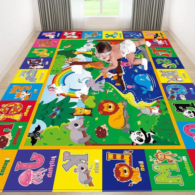 Karpetti Alphabet ABC Tier Spielmatte für Kinder, bunt, B/B: 50 x 80 cm - Bild 1