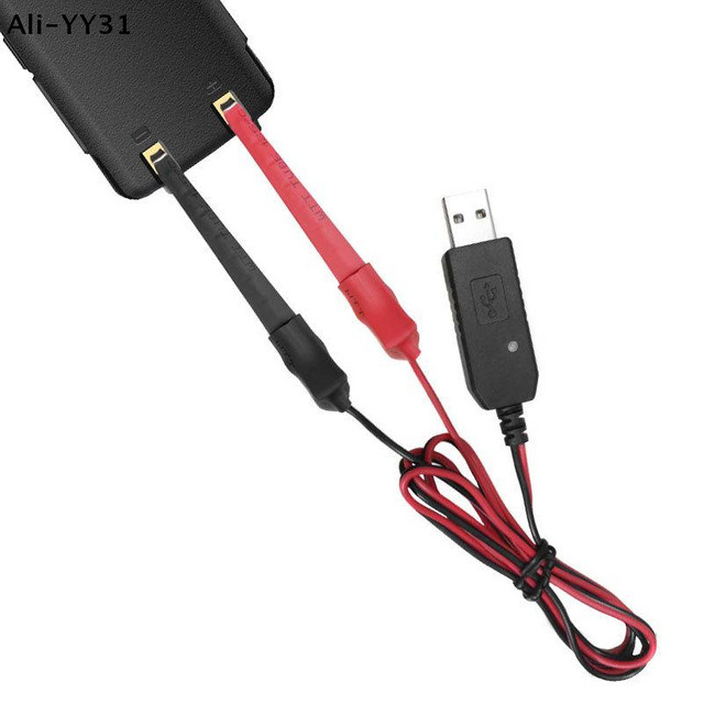 Retevis USB-A Ladekabel für UV-5R UV-82 BF-888S TYT Walkie-Talkie mit Anzeigeleuchte in Schwarz - Bild 1