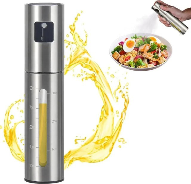 FEB.WIND Olivenölsprühgerät in Silber als Ölspender und Sprühflasche für die Küche - Bild 1