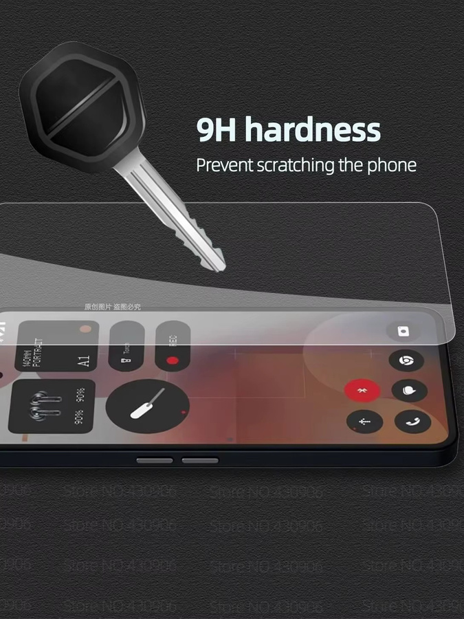 Nothing Phone 2 Displayschutzfolie aus transparentem gehärtetem Glas mit vollständiger Bildschirmabdeckung und 2,5D-Kante - Bild 1