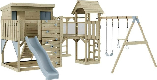 OutdoorToys Spielturm Johanna mit Trapezschaukel in Eisblau - Bild 1